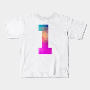 Colorful Art Number 1 Sports Kids T-Shirt